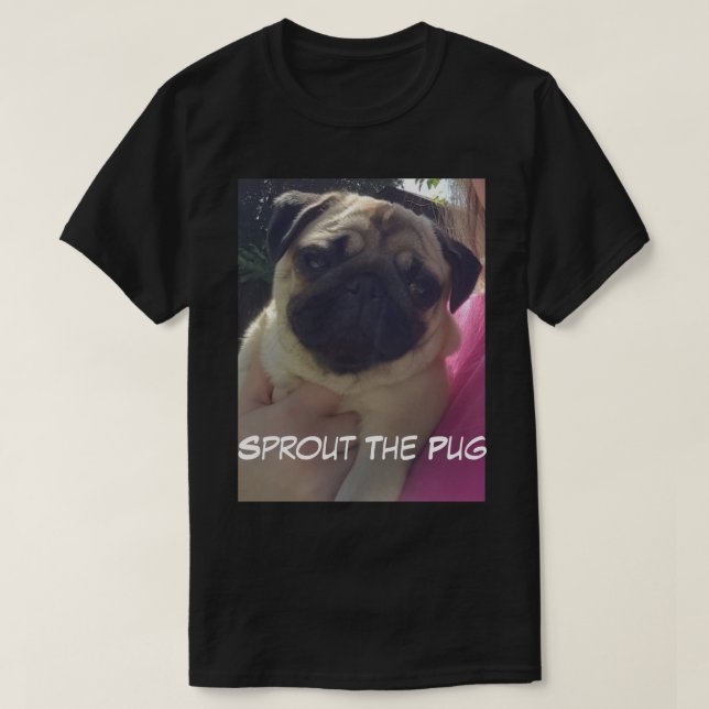 T-shirts Pug em The Sun (Frente do Design)