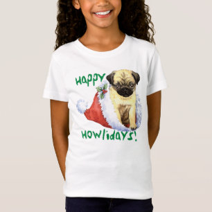 T-shirts Pug feliz de Howlidays