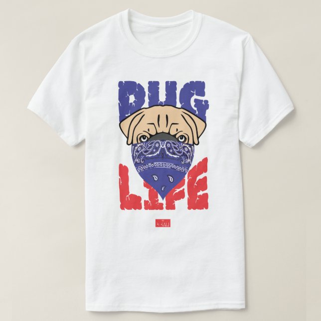 T-SHIRTS PUG LIFE (Frente do Design)