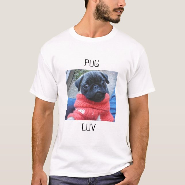 T-shirts Pug Luv (Frente)
