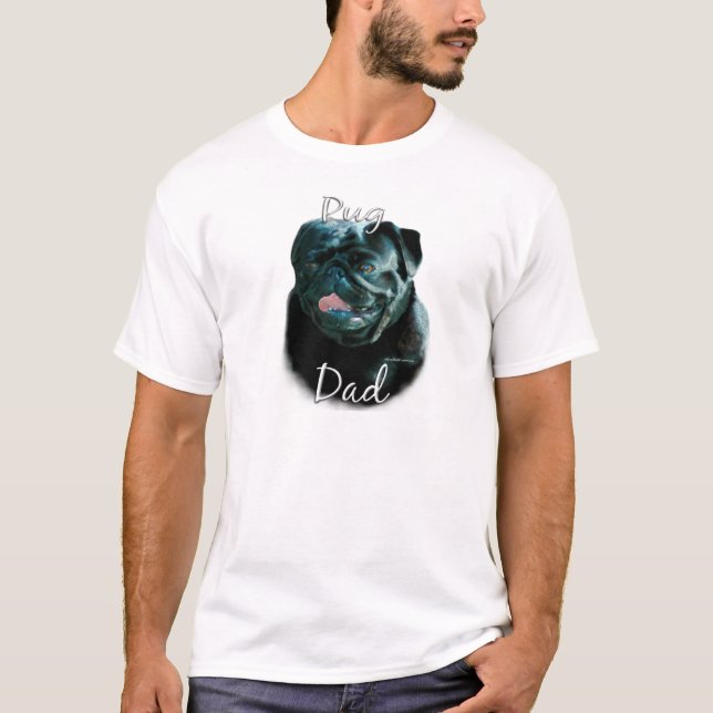 T-shirts Pug (preto) Pai 2 (Frente)