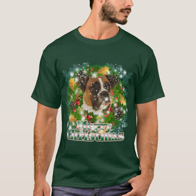 T-shirts Pugilista do Feliz Natal (Frente)