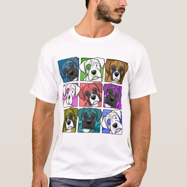 T-shirts Pugilista do pop art (Frente)