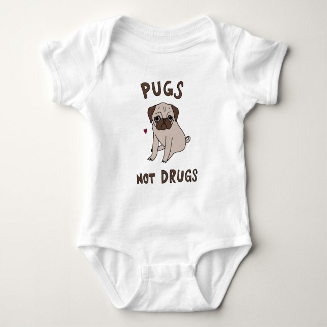 T-shirts Pugs pequenos doces adoráveis (Frente)