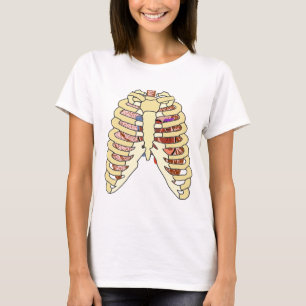 T-shirts Pulmões & coração da caixa torácica