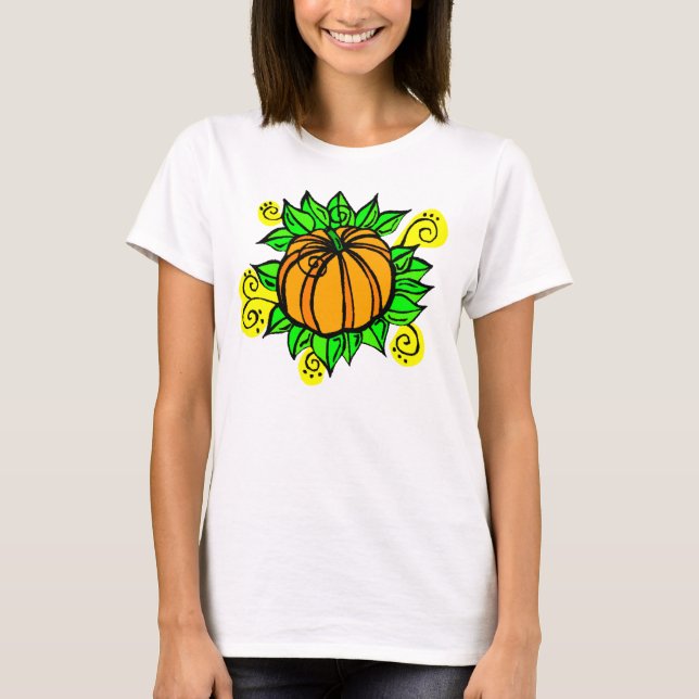 T-shirts Pumpkin De Colheita De Cheery (Frente)