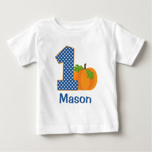 T-shirts Pumpkin de queda do primeiro aniversario personali
