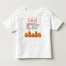Pumpkin mais fofo no Patch Toddler Ruffle Tee