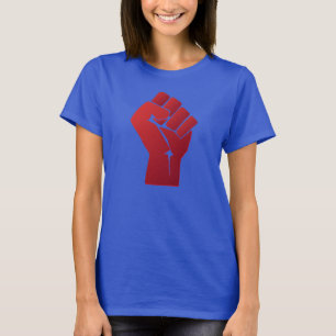 T-shirts Punho vermelho aumentado do inclinação