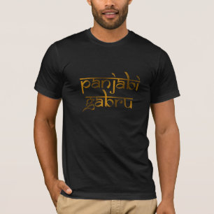 T-shirts punjabi gabru desi design do orgulho indiano