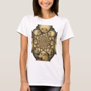 T-shirts Puppy Kaleidoscope Art Impressão