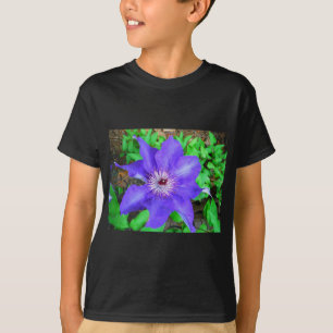 T-shirts Purple Clematis Flower
