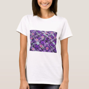 T-shirts Purple Floral