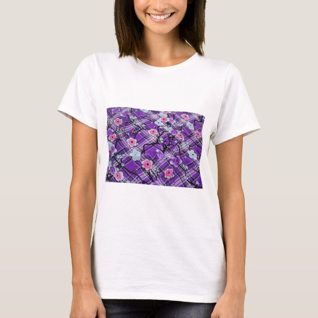 T-shirts Purple Floral (Frente)