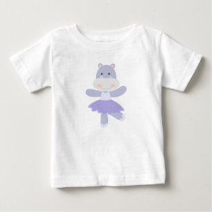 T-shirts Purple Hippo Ballerina