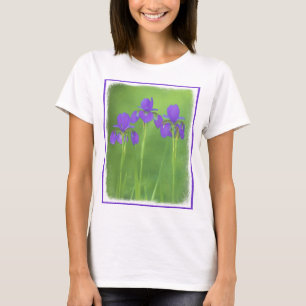 T-shirts Purple Iris Painting - Original Flower Art