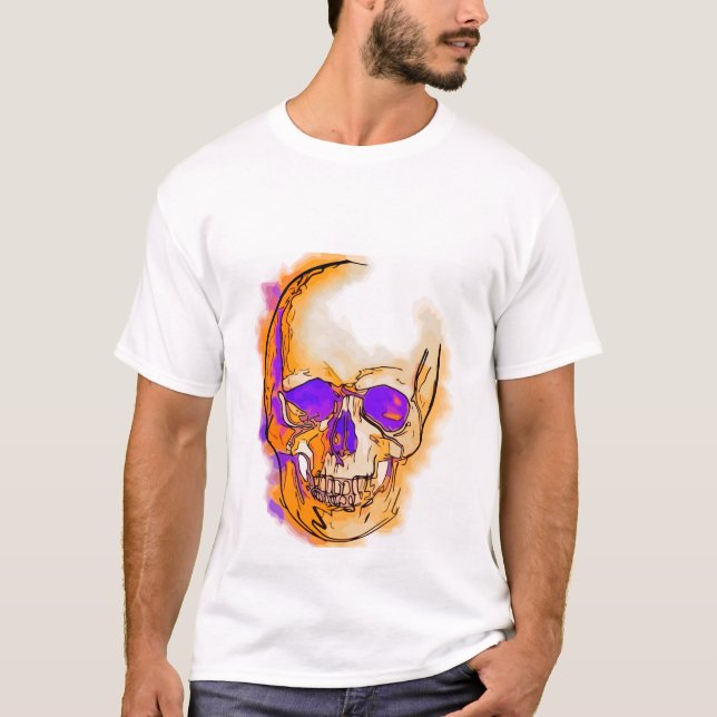 T-shirts Purple skull (Frente)
