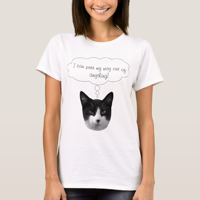T-shirts Purr My Way Out of What Ladies Tee (Frente)