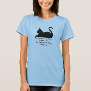 T-shirts Purrfect levanta a ioga do gato