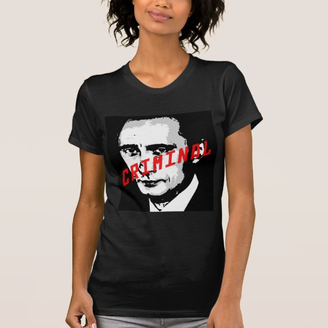 T-SHIRTS PUTIN É UM CRIMINOSO DE GUERRA (Frente)