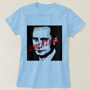 T-SHIRTS PUTIN É UM CRIMINOSO DE GUERRA