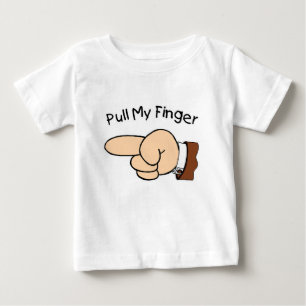 T-shirts Puxe minha luva longa infantil do dedo