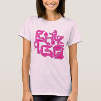 T-shirts PWB eletrônico T de Chicago - rosa feminino