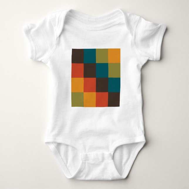 T-shirts Quadrados de cores (Frente)
