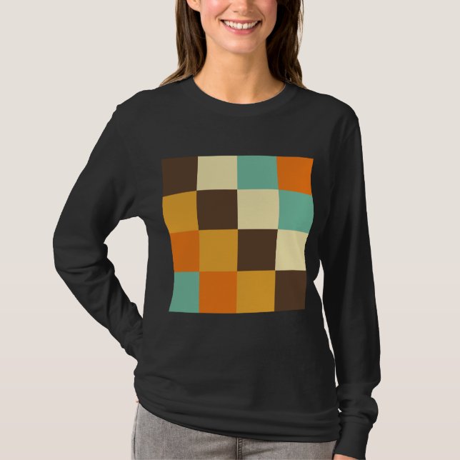 T-shirts Quadrados de cores (Frente)