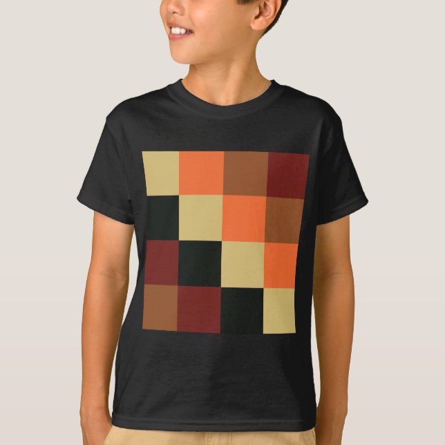 T-shirts Quadrados de cores (Frente)