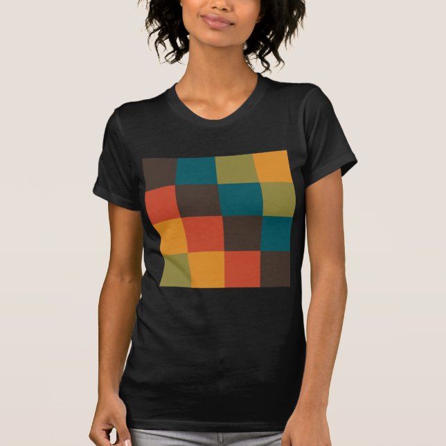 T-shirts Quadrados de cores (Frente)