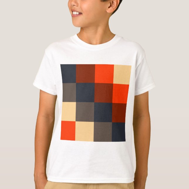 T-shirts Quadrados de cores (Frente)