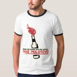 T-shirts quando a vida o dá os derramares de óleo fazem o
