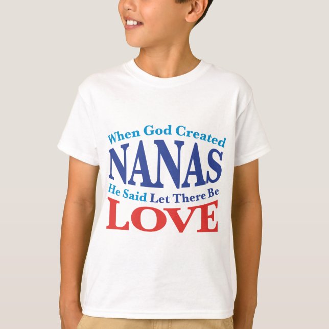 T-shirts Quando Deus Criou Nanas (Frente)