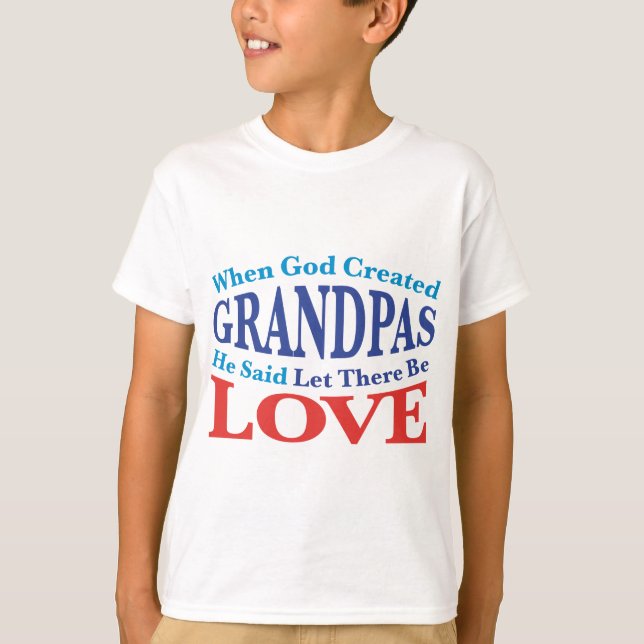 T-shirts Quando Deus Criou os Avós (Frente)