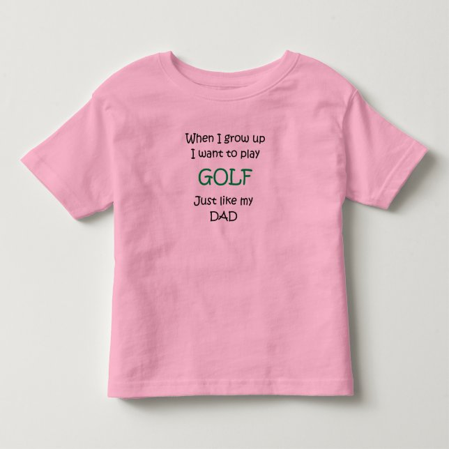 T-shirts Quando eu crescer acima o texto do golfe somente (Frente)