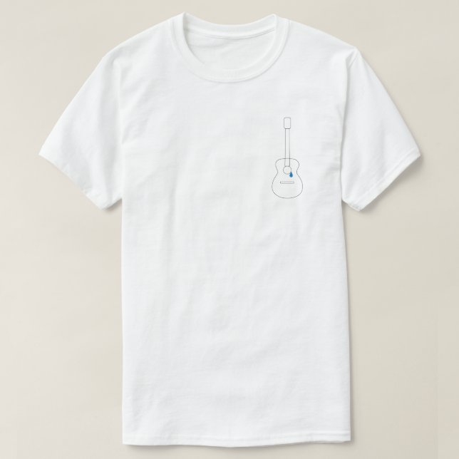 T-shirts Quando minha guitarra weeps. delicadamente (Frente do Design)