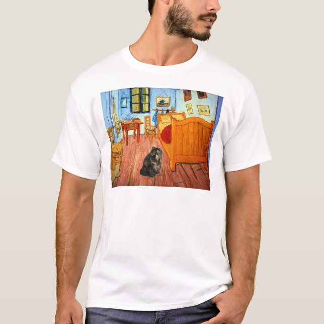 T-shirts Quarto - gato Persa Calico (Frente)