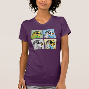 T-shirts Quatro cor Budgies