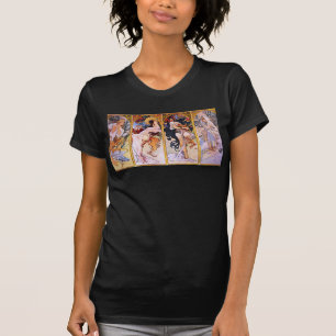 T-shirts Quatro Estações de Alfons Mucha Art Déco Nouveau