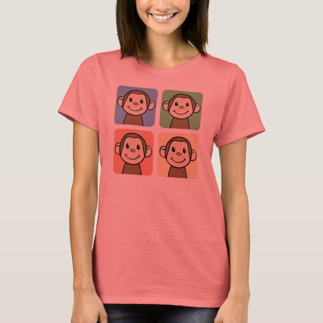 T-shirts Quatro macacos (Frente)