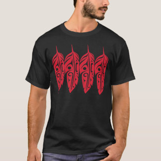 T-shirts Quatro penas vermelhas de Eagle