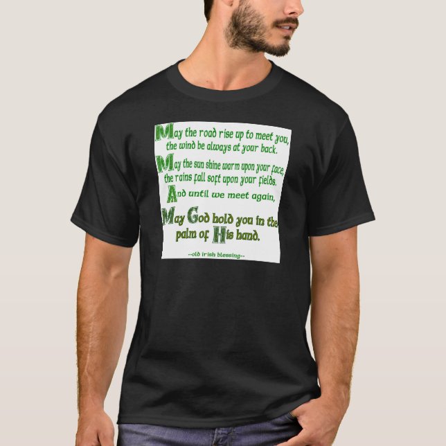 T-shirts Que a Estrada Suba para Encontrá-lo Verde (Frente)