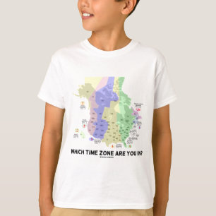 T-shirts Que fuso horário está você dentro? (os Estados