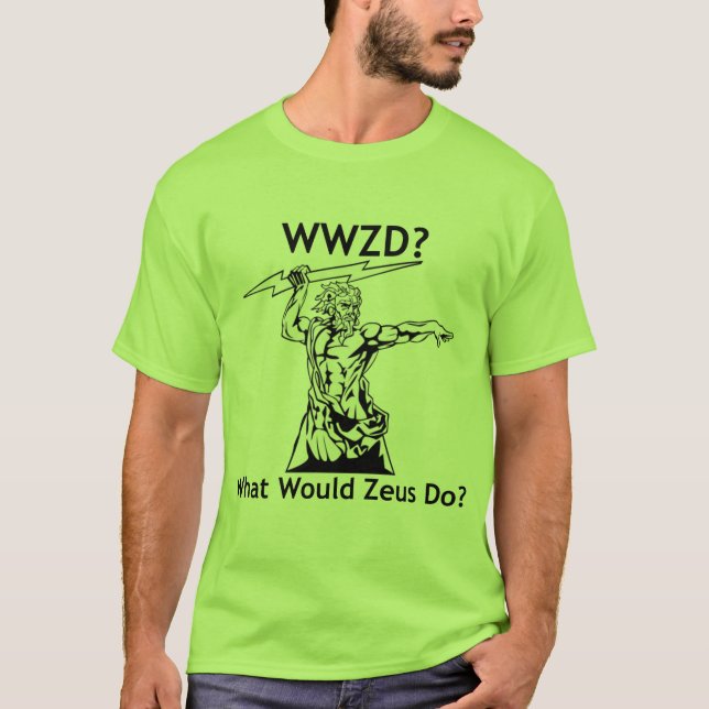 T-shirts Que Zeus faria? - T claro (Frente)