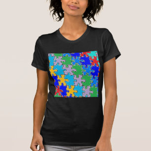 T-shirts quebra-cabeça de autismo 41