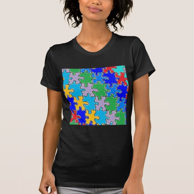 T-shirts quebra-cabeça de autismo 41 (Frente)