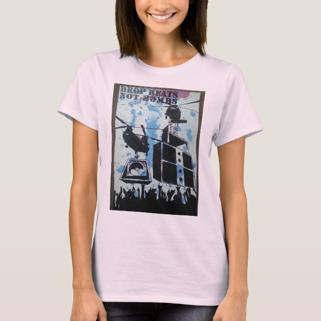 T-shirts QuedasBeatsNotBombs (Frente)