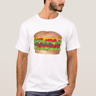 T-shirts Queijo Burger Cheeseburger Hamburger Comida Cookou