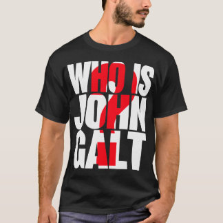 T-shirts Quem é John Galt? com ponto de interrogação